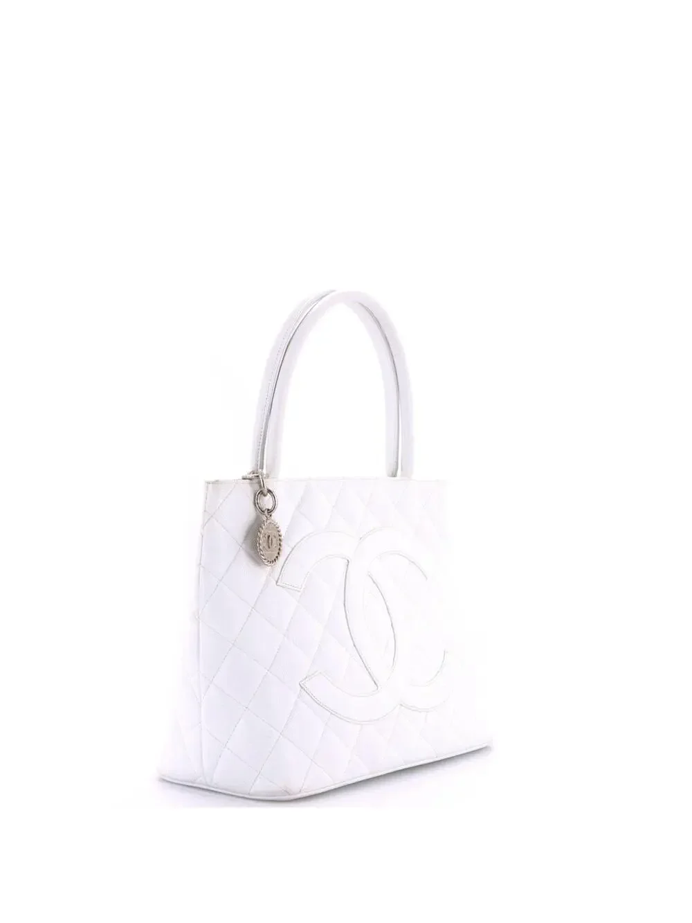 Chanel Medallion Tote Quilted Caviar #322985C23B
